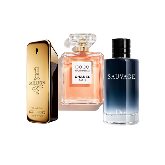 iNUEVO COMBO X3 DE PERFUMES: ONE MILLION, COCO MADEMOISELLE CHANNEL Y DIOR SAUVAGE