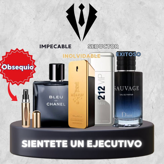 COMBO EJECUTIVO: BLEU DE CHANEL ONE MILLION 212 VIP Y DIOR SAUVAGE