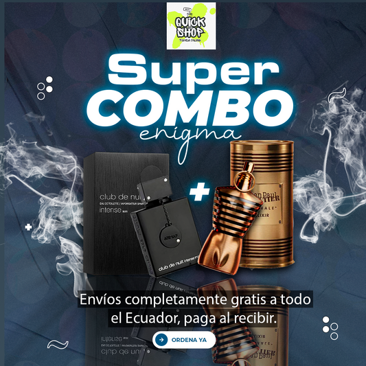 COMBO ENIGMA ELITE CLUB DE NUIT + LE MALE EXILIR DE JEAN PAUL GAULTIER